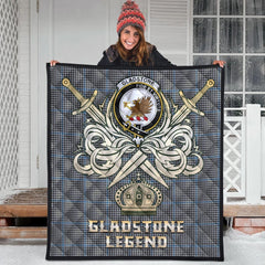 Gladstone Tartan Crest Legend Gold Royal Premium Quilt