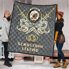 Gladstone Tartan Crest Legend Gold Royal Premium Quilt