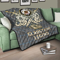 Gladstone Tartan Crest Legend Gold Royal Premium Quilt