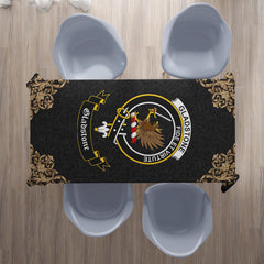 Gladstone (or Gladstanes) Crest Tablecloth - Black Style
