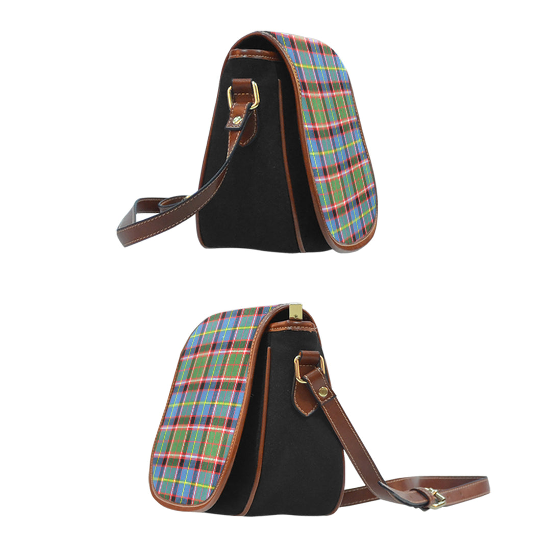 Glass Tartan Saddle Handbags