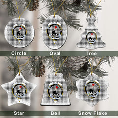 Glen Tartan Christmas Ceramic Ornament - Snow Style