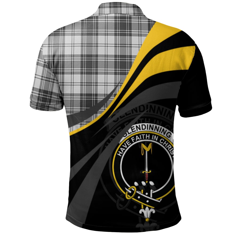 Glendinning Tartan Polo Shirt - Royal Coat Of Arms Style