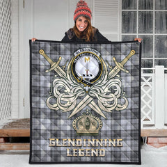Glendinning Tartan Crest Legend Gold Royal Premium Quilt