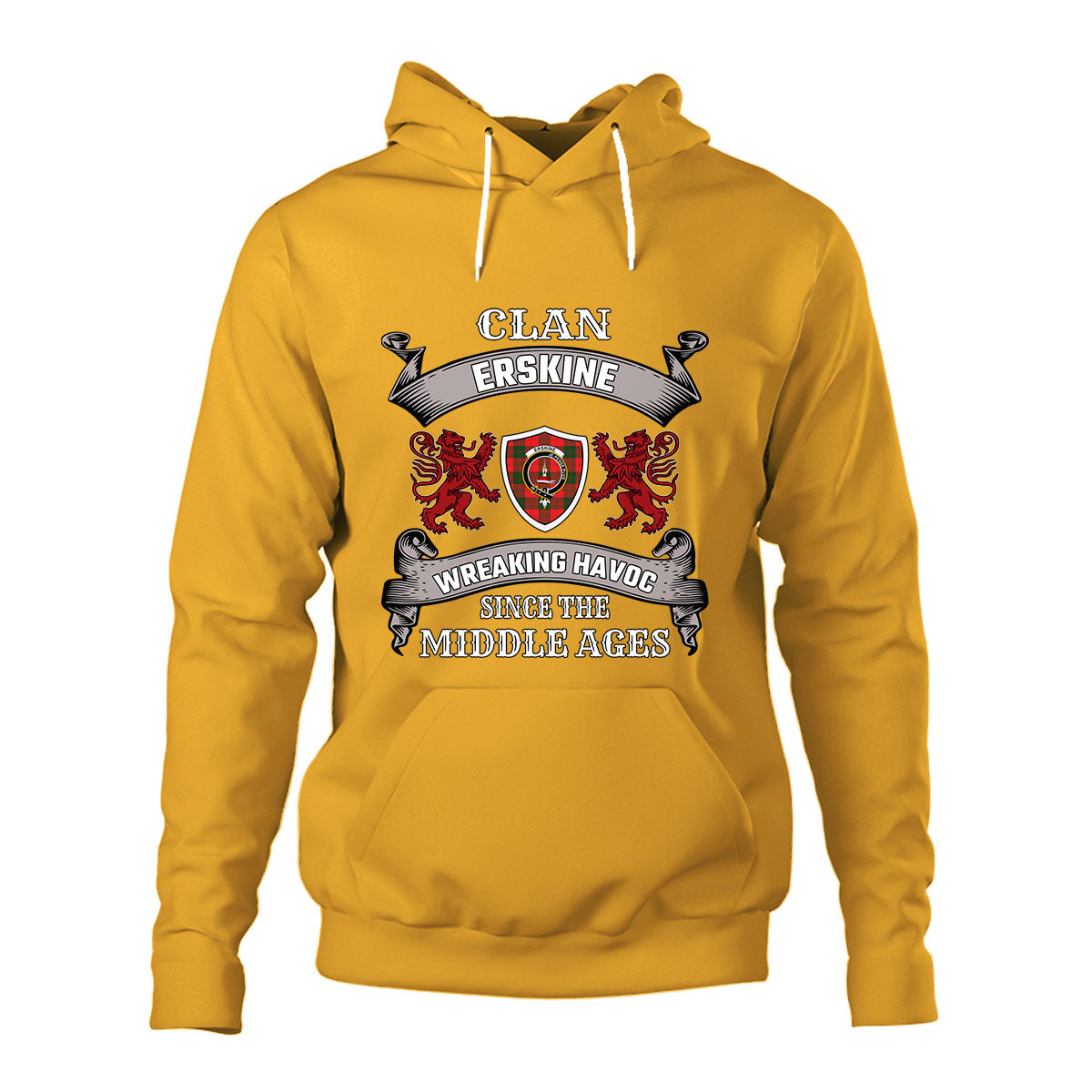 Erskine Family Tartan - 2D Unisex Hoodie