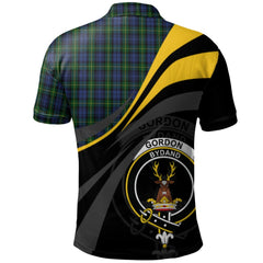 Gordon 01 Tartan Polo Shirt - Royal Coat Of Arms Style