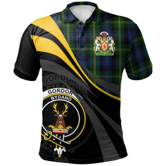 Gordon 02 Tartan Polo Shirt - Royal Coat Of Arms Style