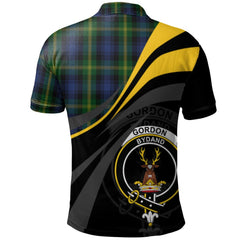 Gordon 02 Tartan Polo Shirt - Royal Coat Of Arms Style