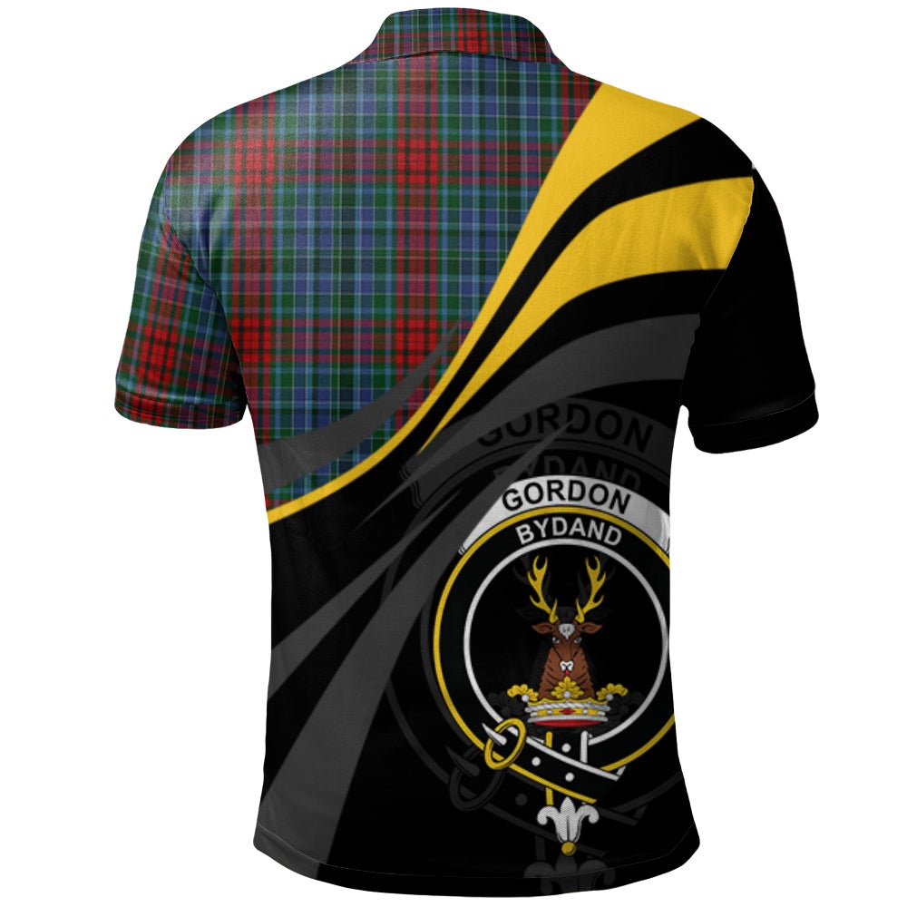 Gordon 03 Tartan Polo Shirt - Royal Coat Of Arms Style