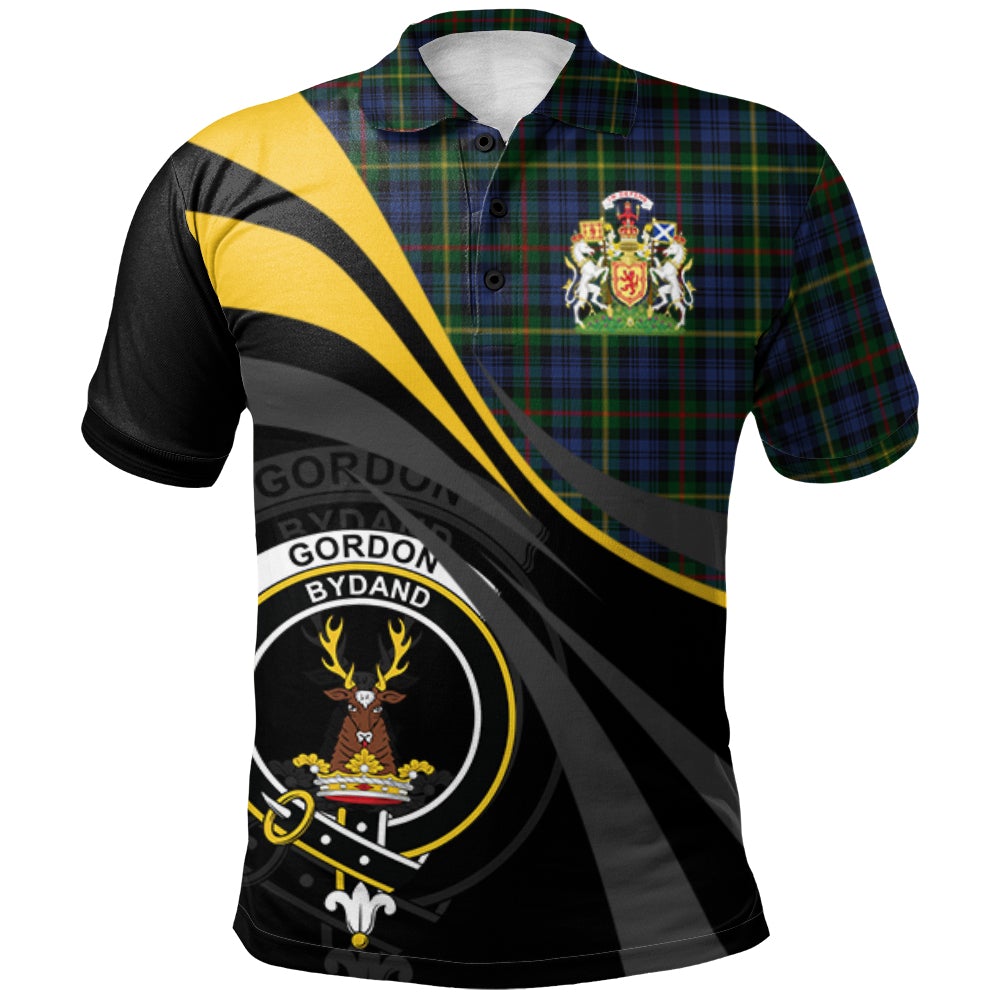 Gordon 04 Tartan Polo Shirt - Royal Coat Of Arms Style