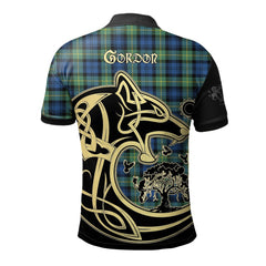 Gordon Ancient Tartan Polo Shirt Viking Wolf
