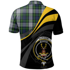 Gordon Dress Tartan Polo Shirt - Royal Coat Of Arms Style