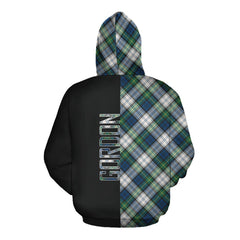 Gordon Dress Ancient Tartan Hoodie Half of Me - Cross Style