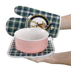Gordon Dress Ancient Tartan Crest Oven Mitt And Pot Holder (2 Oven Mitts + 1 Pot Holder)