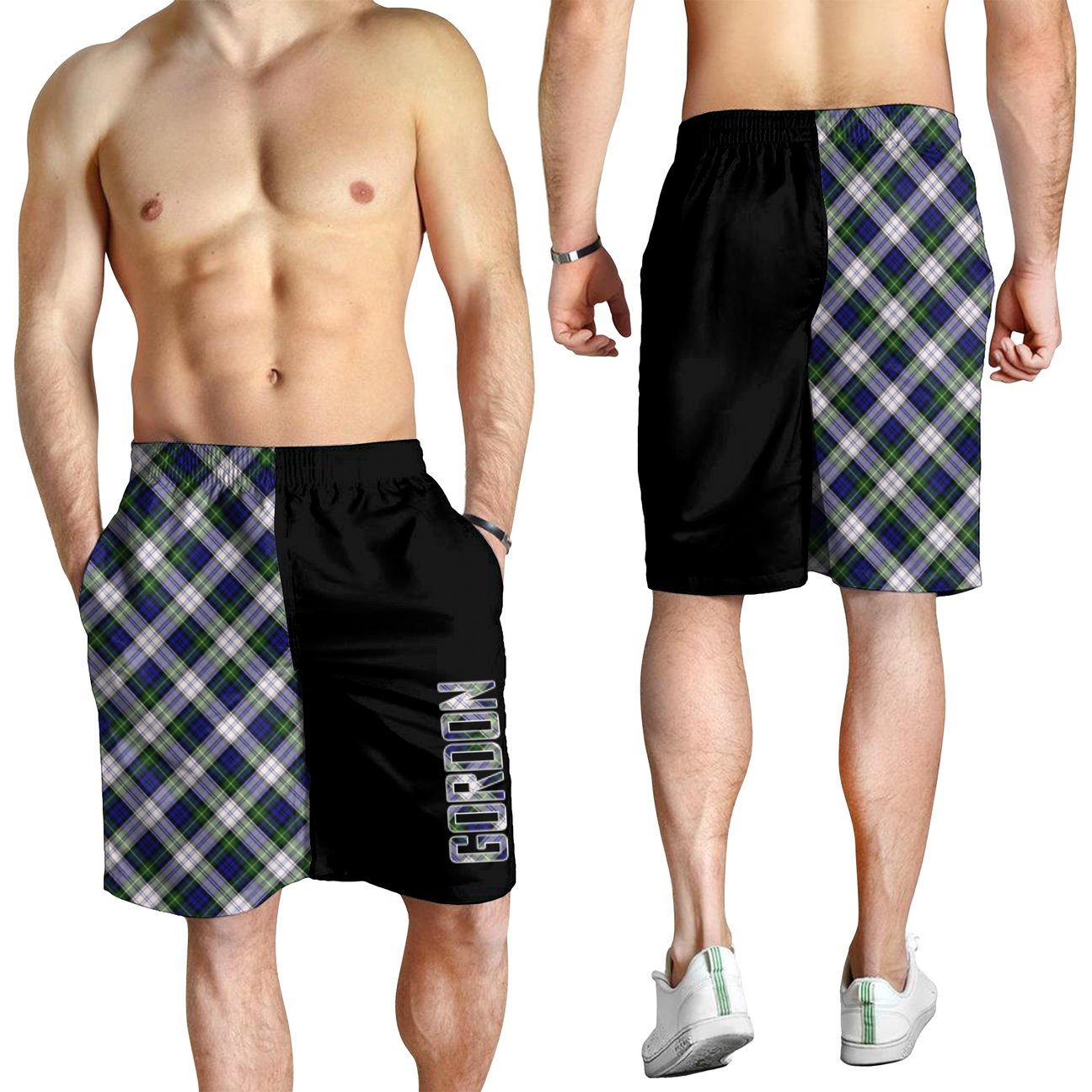 Gordon Dress Modern Tartan Crest Men's Short - Cross Style