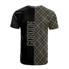 Gordon Weathered Tartan T-Shirt Half of Me - Cross Style
