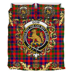 Gow Modern Tartan Crest Bedding Set - Golden Thistle Style