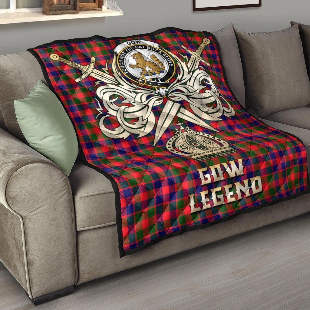 Gow Modern Tartan Crest Legend Gold Royal Premium Quilt
