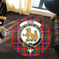 Gow of McGouan Tartan Crest Round Rug