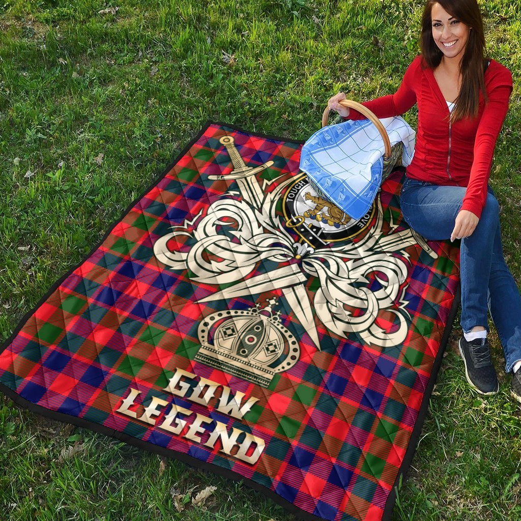 Gow of McGouan Tartan Crest Legend Gold Royal Premium Quilt