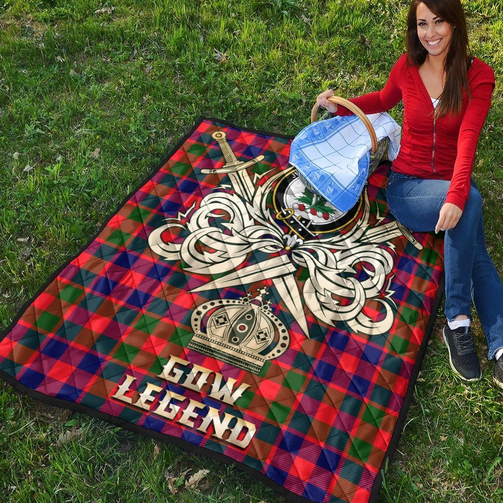 Gow of Skeoch Tartan Crest Legend Gold Royal Premium Quilt