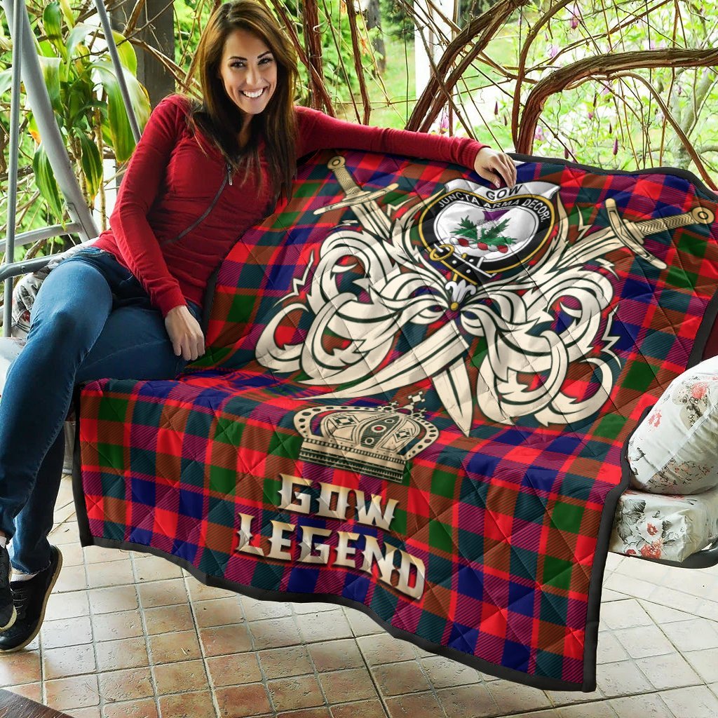 Gow of Skeoch Tartan Crest Legend Gold Royal Premium Quilt