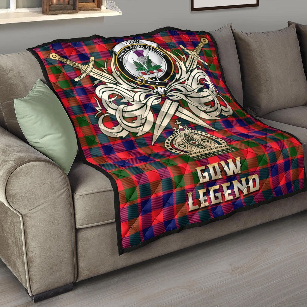 Gow of Skeoch Tartan Crest Legend Gold Royal Premium Quilt