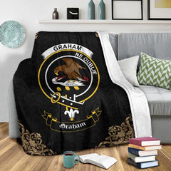 Graham Crest Tartan Premium Blanket Black