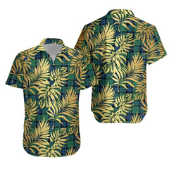 Graham of Menteith Ancient Tartan Vintage Leaves Hawaiian Shirt