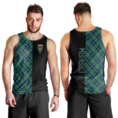 Graham of Menteith Ancient Tartan Crest Men's Tank Top - Cross Style