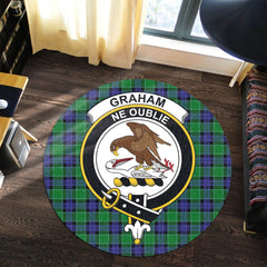 Graham of Menteith Modern Tartan Crest Round Rug