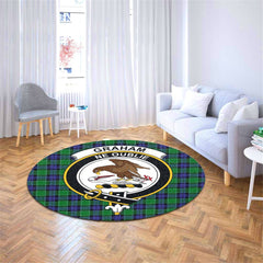 Graham of Menteith Modern Tartan Crest Round Rug