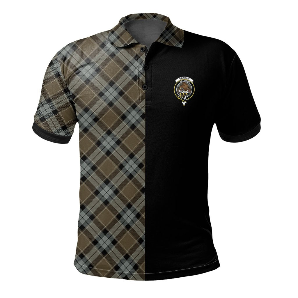 Graham of Menteith Weathered Tartan Polo Shirt Half of Me - Cross Style