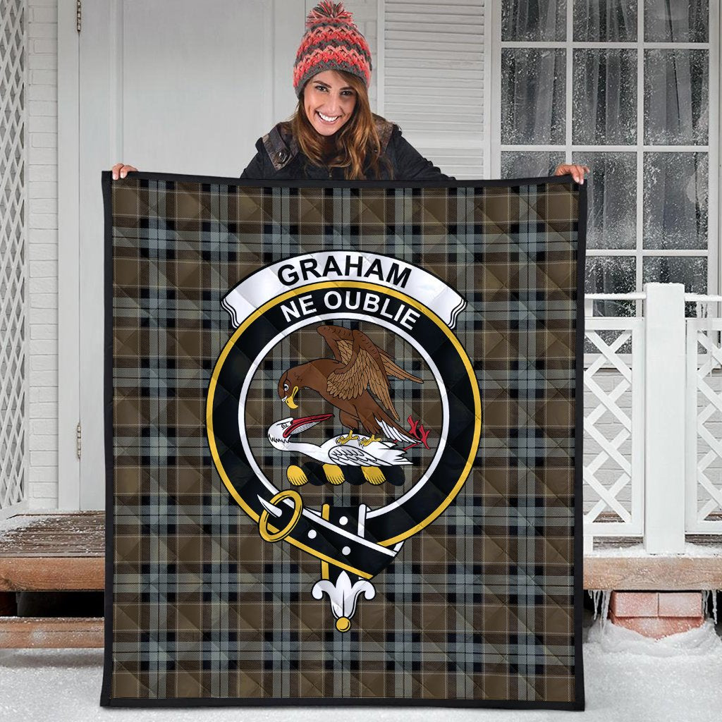 Graham of Menteith Weathered Tartan Crest Quilt