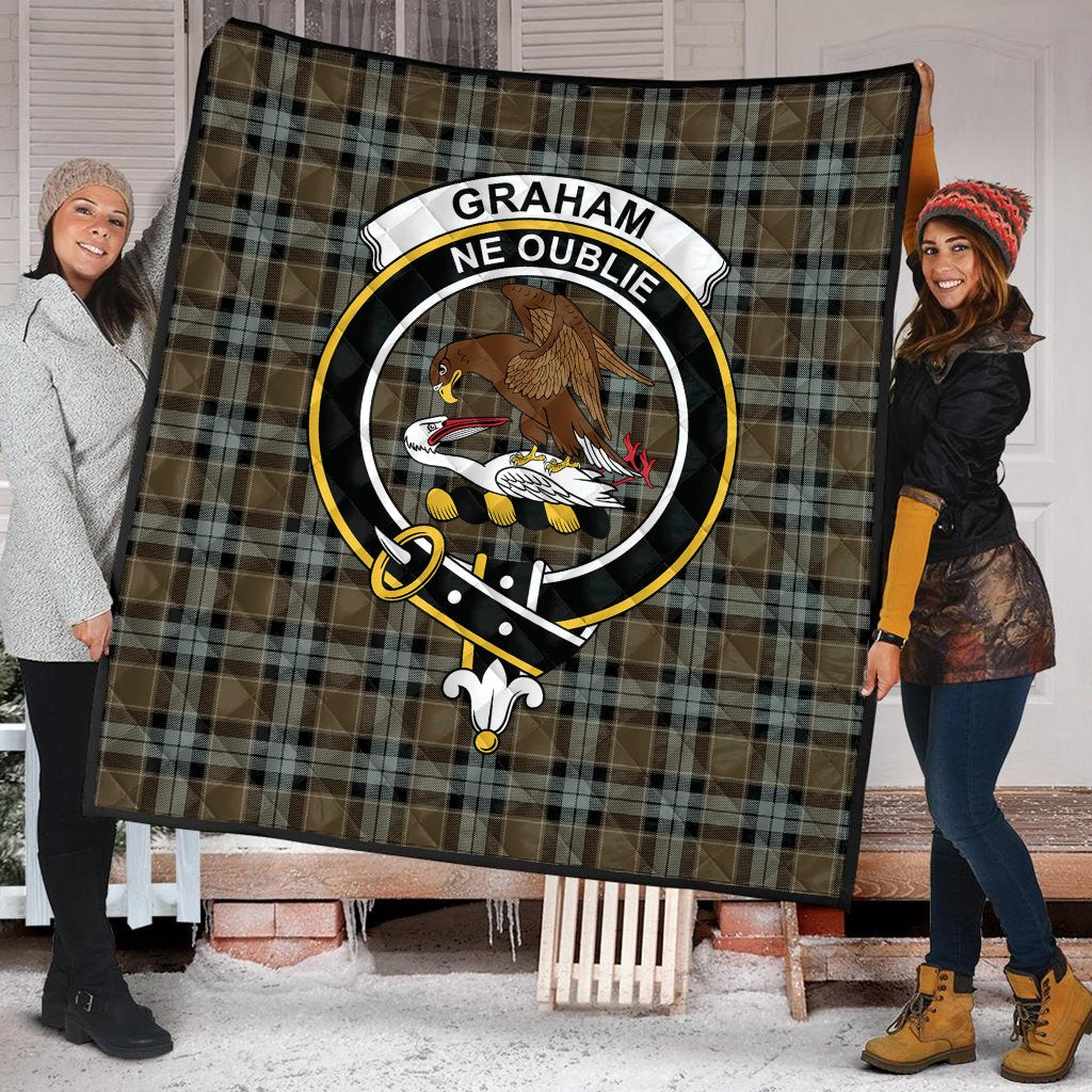 Graham of Menteith Weathered Tartan Crest Quilt