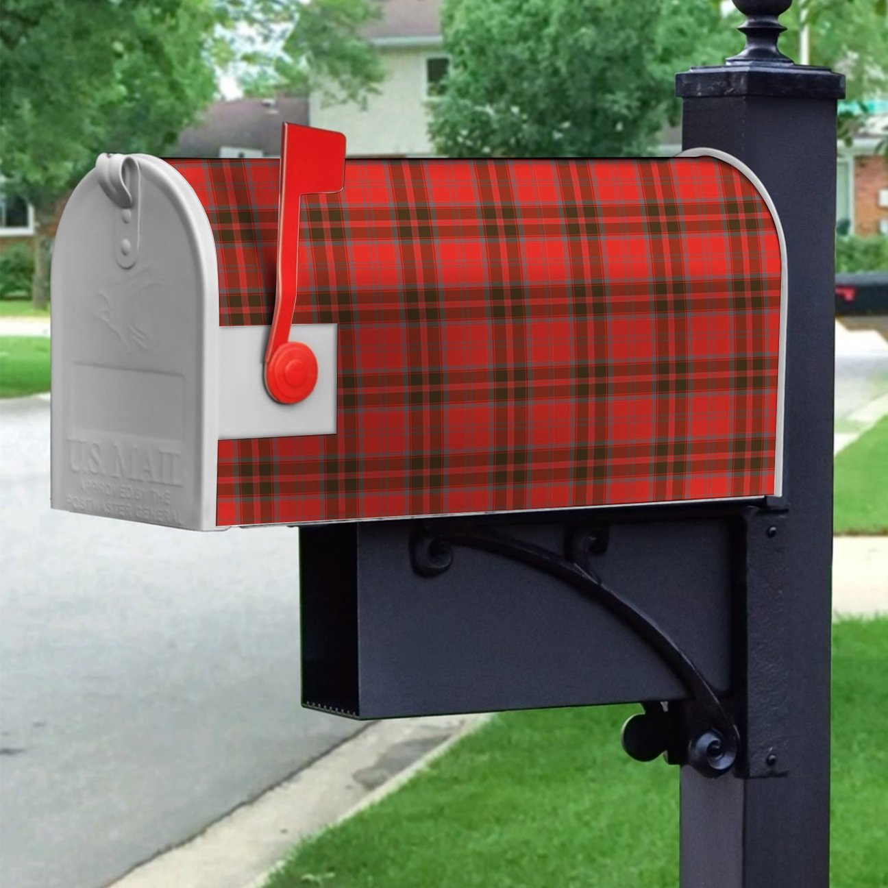 Grant Weathered Tartan Crest Mailbox