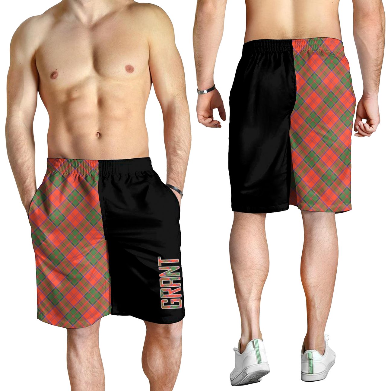 Grant Ancient Tartan Crest Men's Short - Cross Style