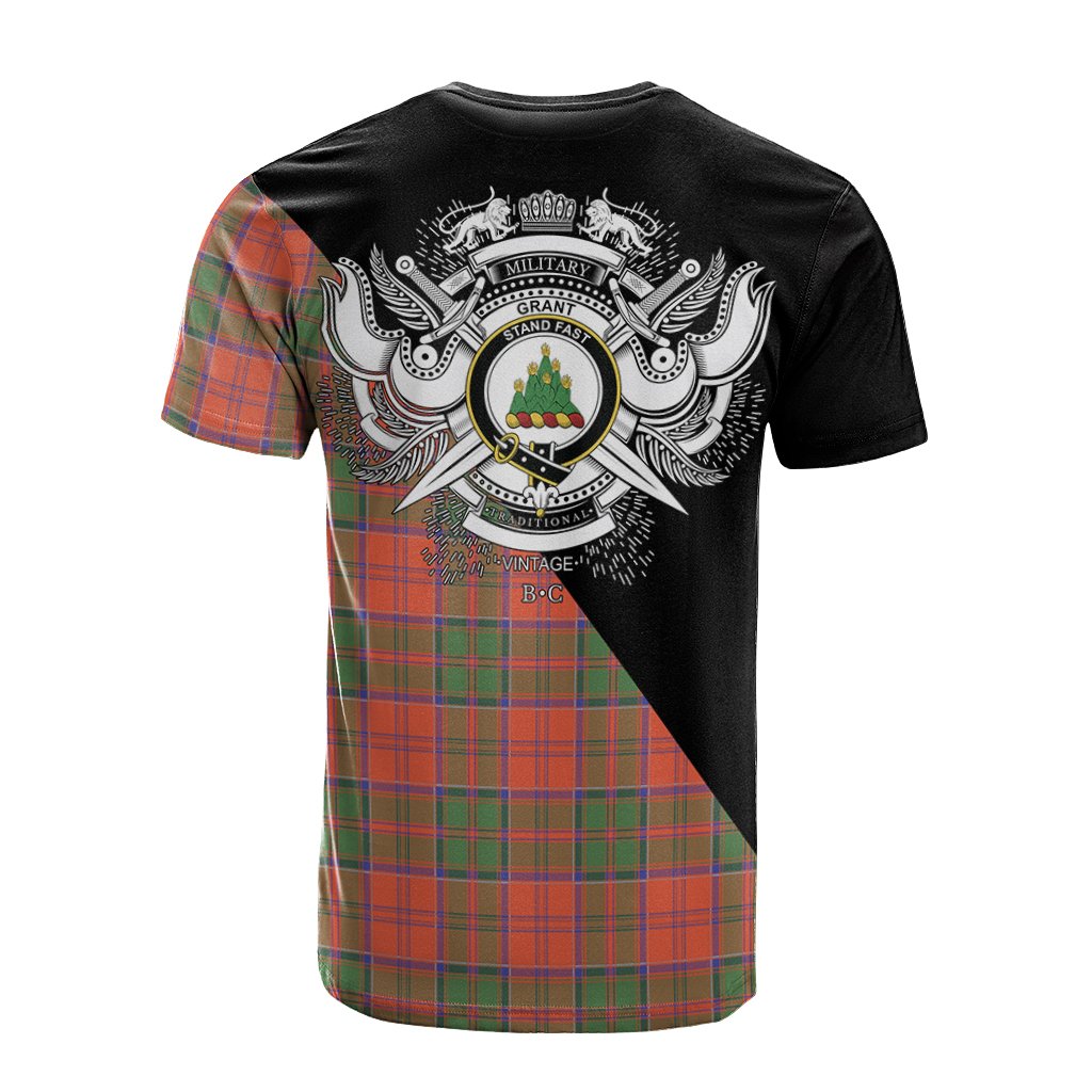 Grant Ancient Tartan - Military T-Shirt