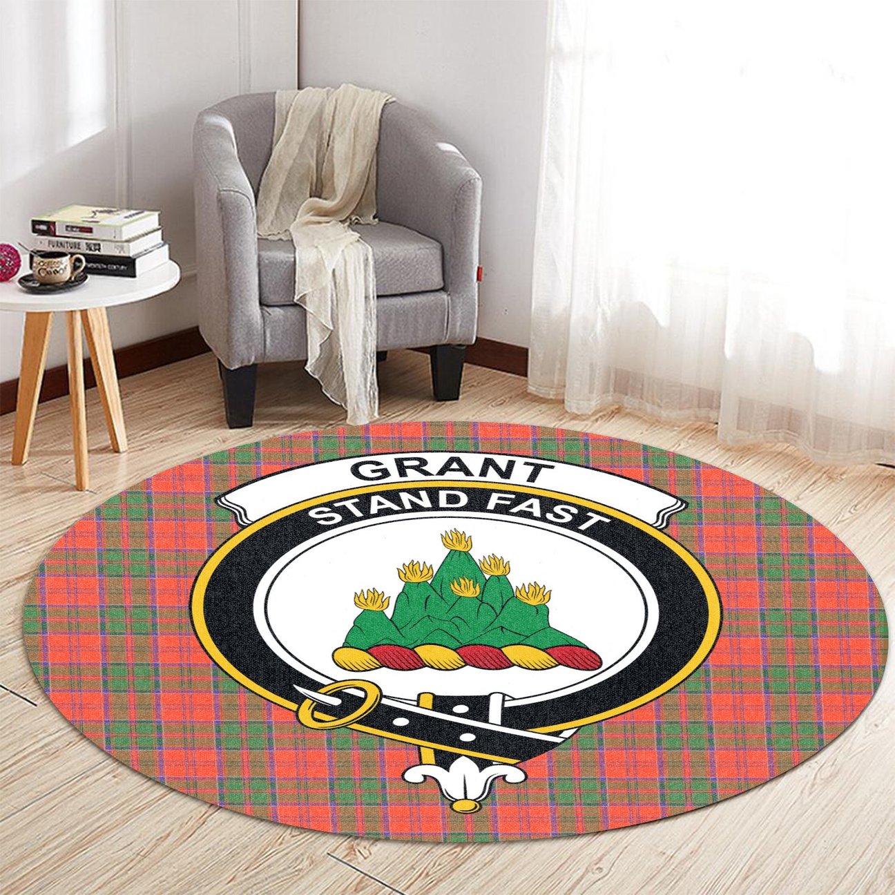 Grant Ancient Tartan Crest Round Rug