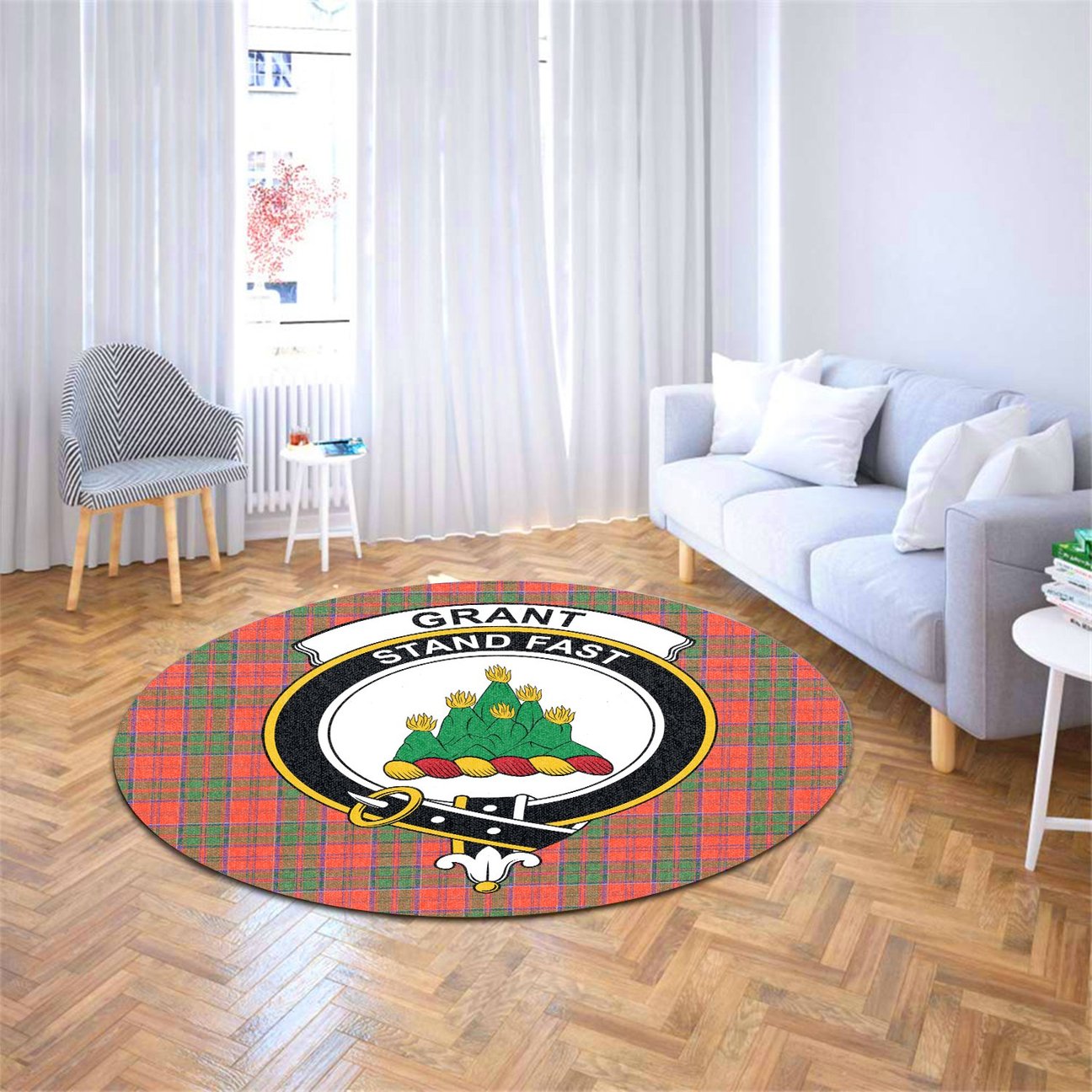 Grant Ancient Tartan Crest Round Rug