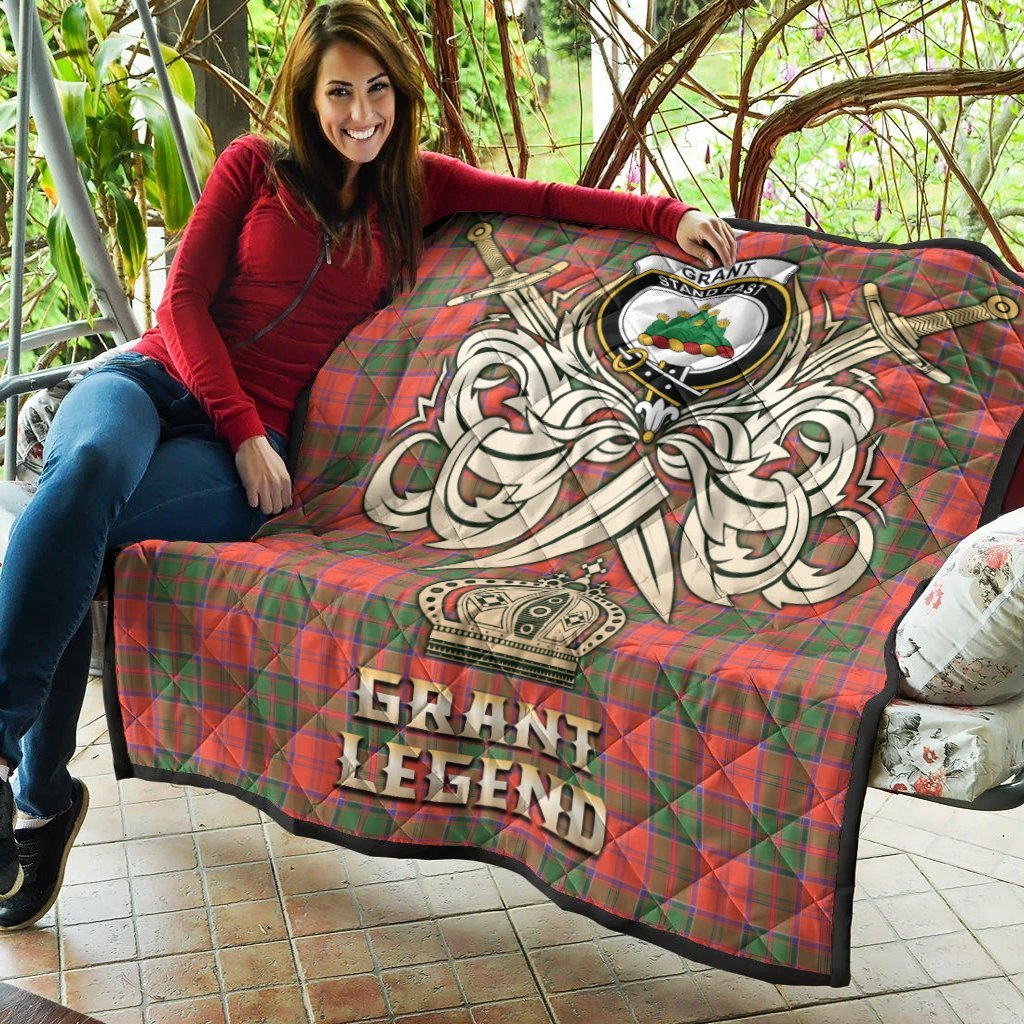 Grant Ancient Tartan Crest Legend Gold Royal Premium Quilt