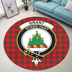 Grant Modern Tartan Crest Round Rug