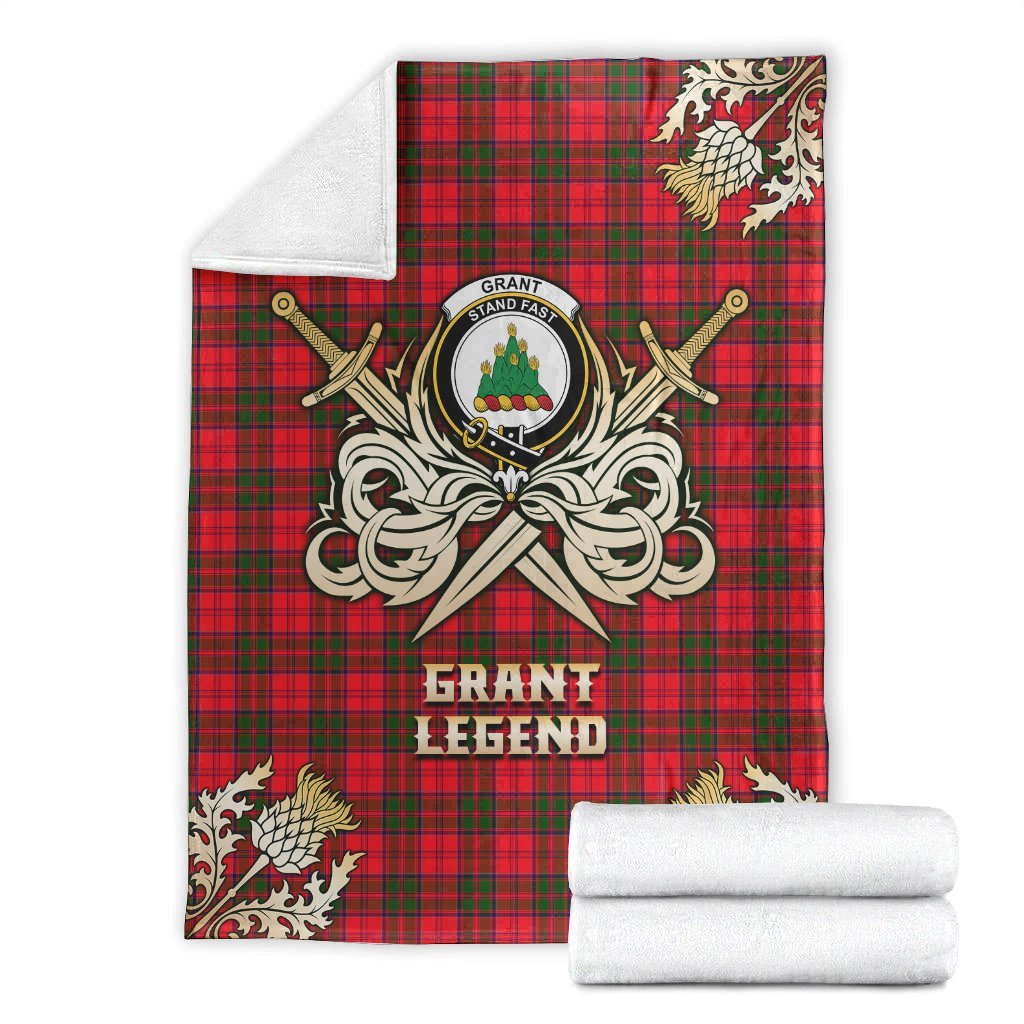 Grant Modern Tartan Gold Courage Symbol Blanket