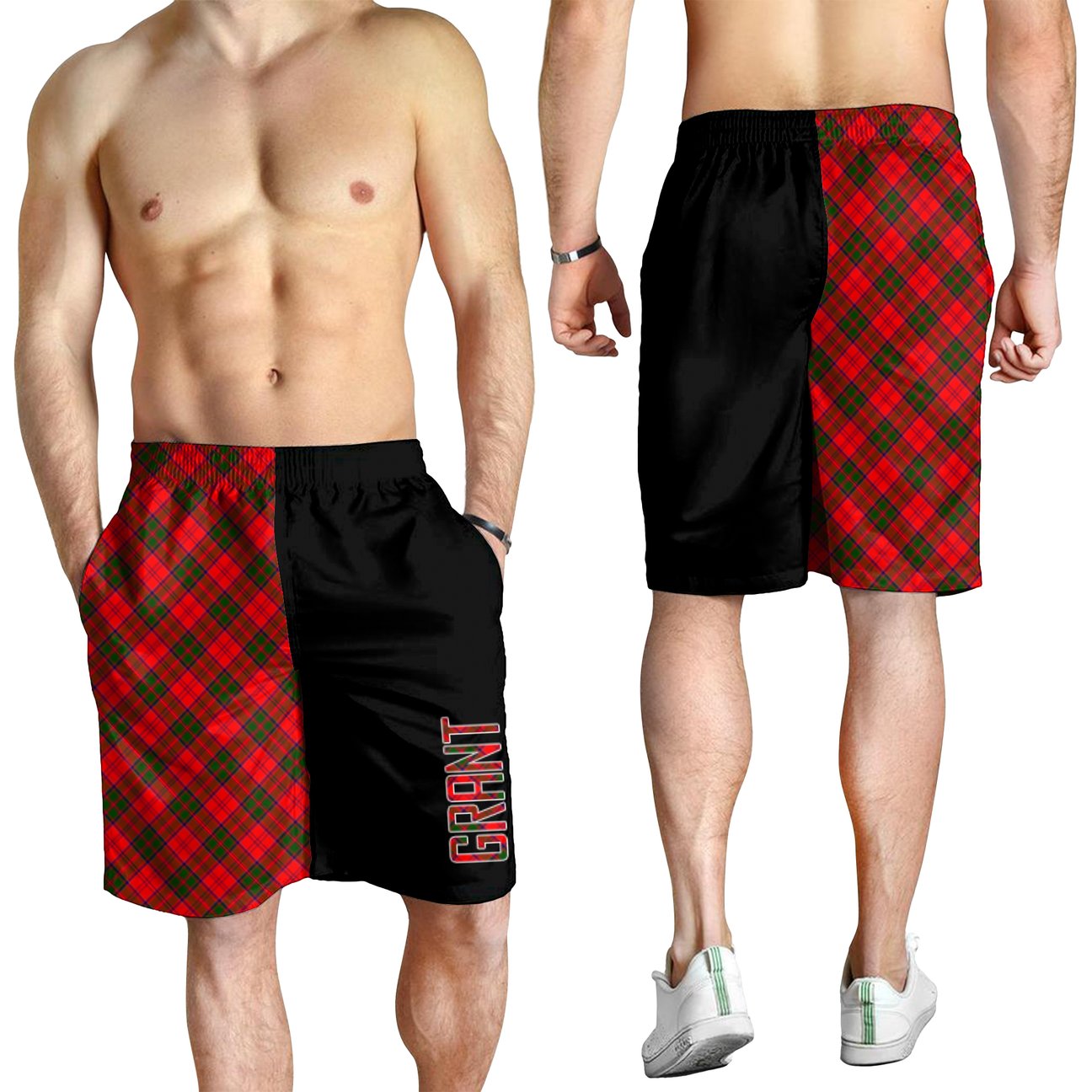 Grant Modern Tartan Crest Men's Short - Cross Style
