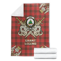 Grant Weathered Tartan Gold Courage Symbol Blanket