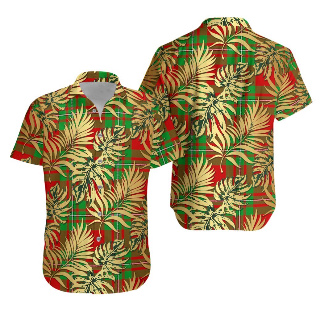 Grierson Tartan Vintage Leaves Hawaiian Shirt
