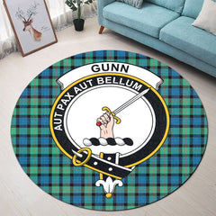 Gunn Ancient Tartan Crest Round Rug