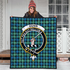 Gunn Ancient Tartan Crest Quilt