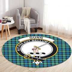 Gunn Ancient Tartan Crest Round Rug