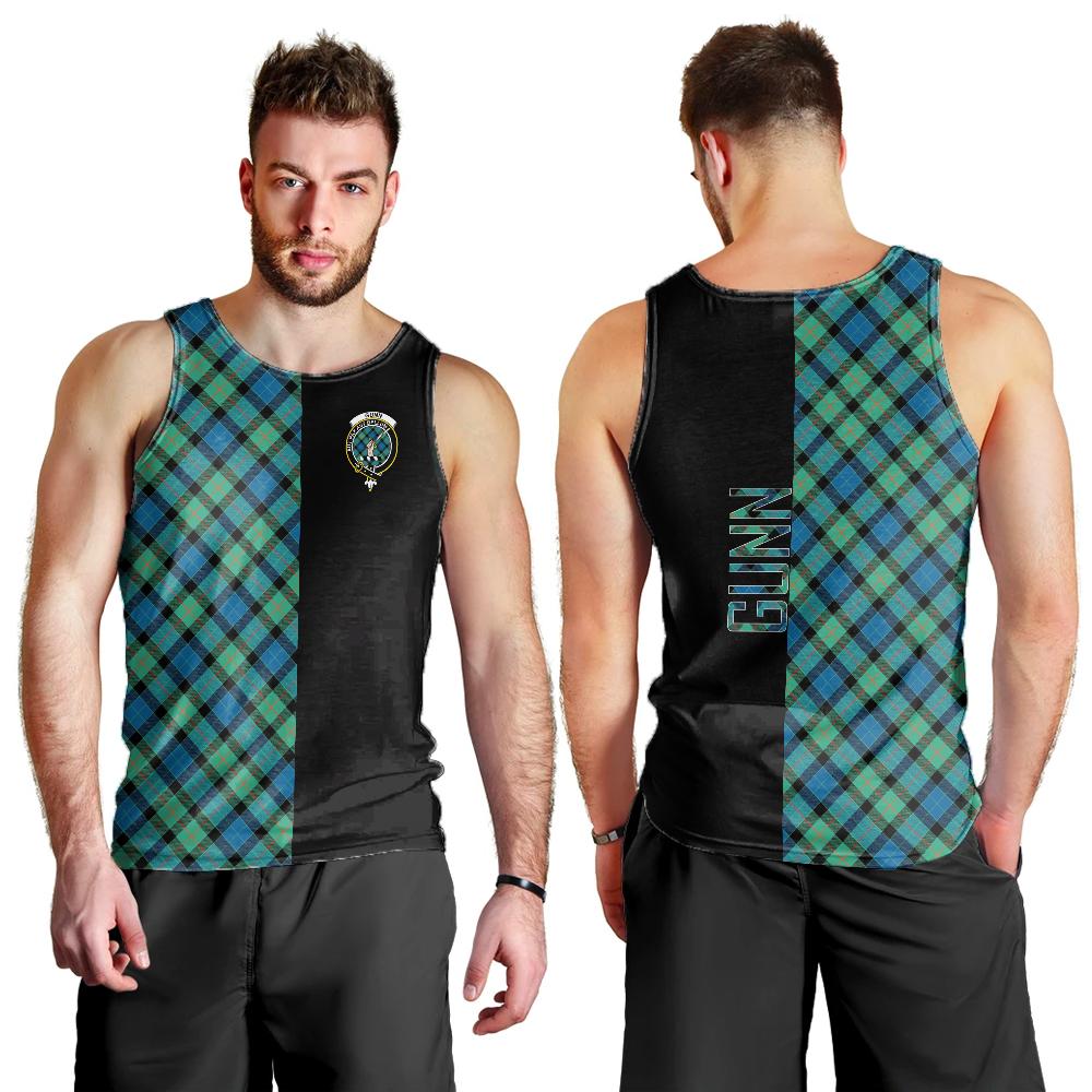 Gunn Ancient Tartan Crest Men's Tank Top - Cross Style